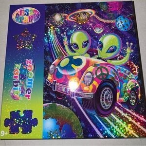 NIB Lisa Frank Alien Foil Puzzle Zoomer And Zorbit Rainbow Glitter